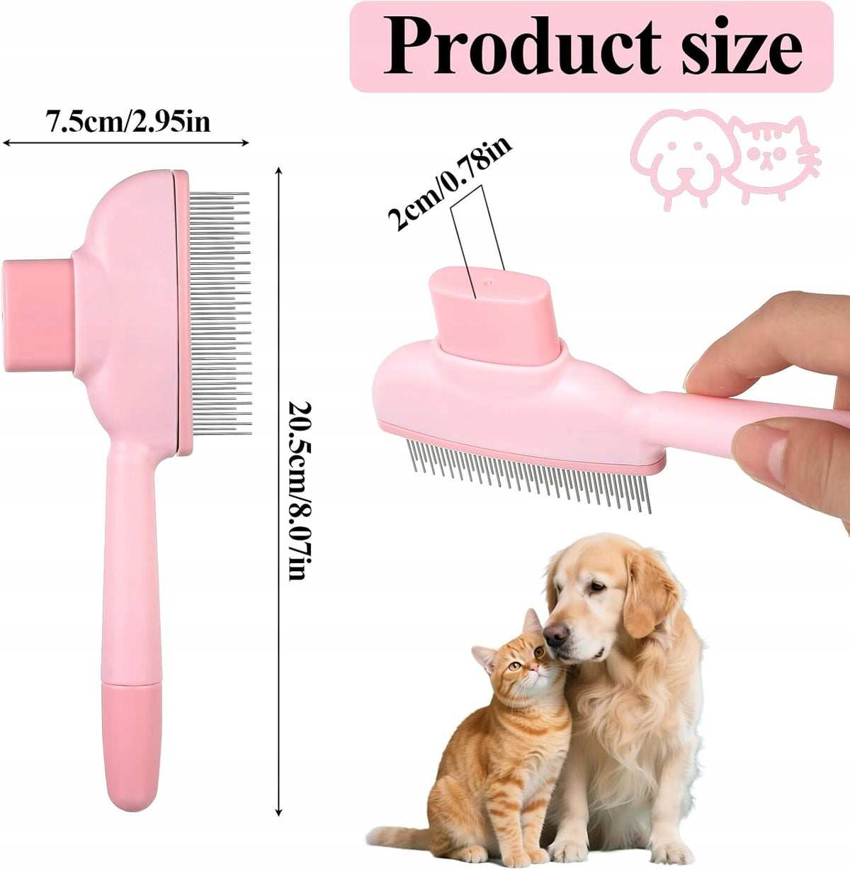 FUR UNDERCOAT BRUSH FOR CATS AND DOGS 3 PIECES Brand Zwierzovo