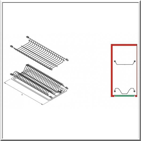 FURNITURE DISH DRYER FOR CABINET 50CM WHITE Brand Wiexpol