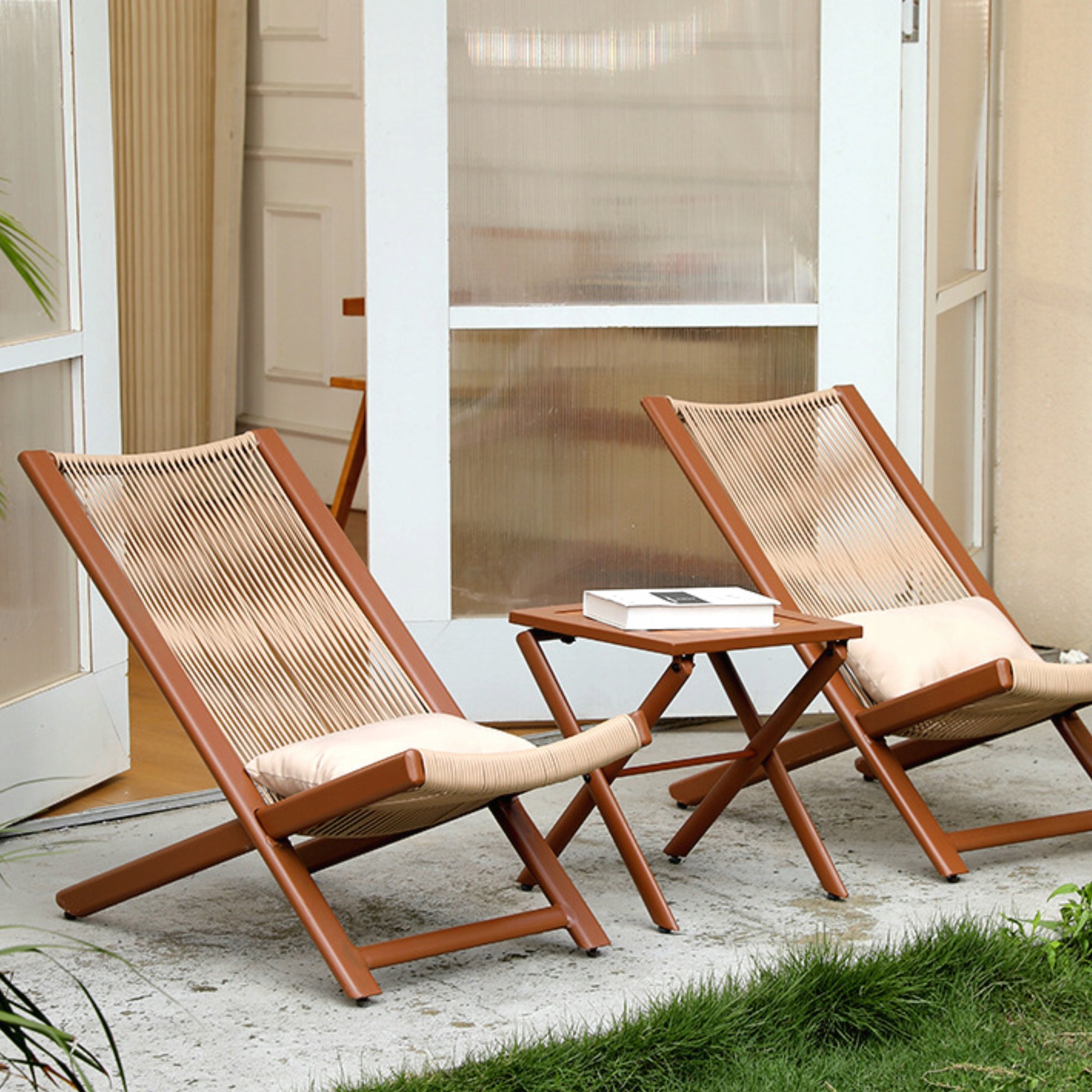 FURNITURE GARDEN SET FOLDING TABLE CHAIRS FOLDING ON TARS BALCONY 2x+1 Packaging status original