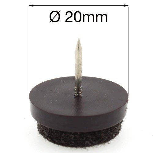 FURNITURE NAILS FELT FURNITURE PADS ROUND 20MM 16PCS Wooden Manufacturer code Bez marki