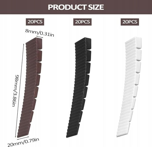 FURNITURE WEDGES PLASTIC LEVELING ADJUSTMENT LEVELING 60 PIECES Manufacturer code Bez marki