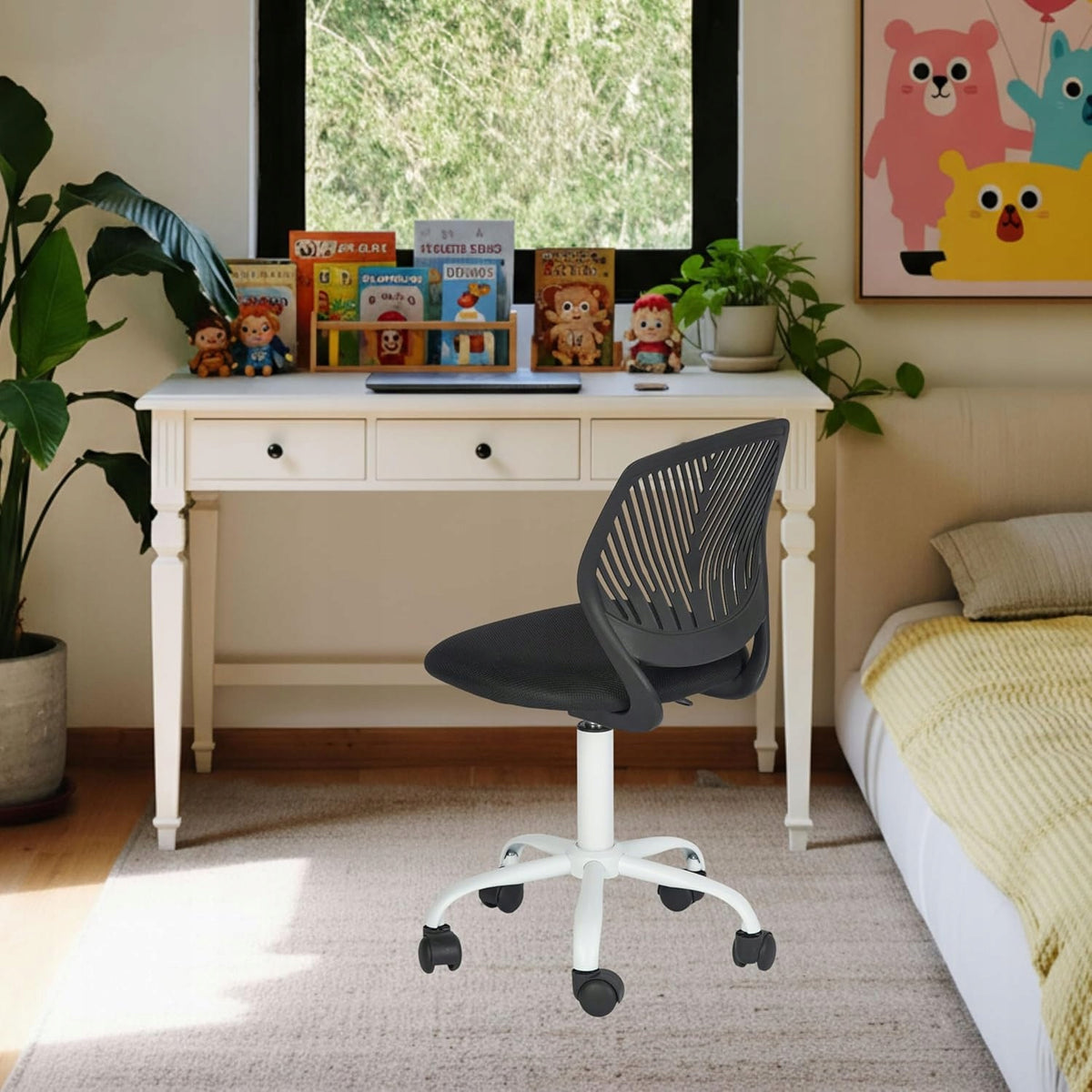 FURNITURER ARMCHAIR CHILDREN'S OFFICE SWIVEL CHAIR BLACK ERGONOMIC Manufacturer code B0FFH4WVLF