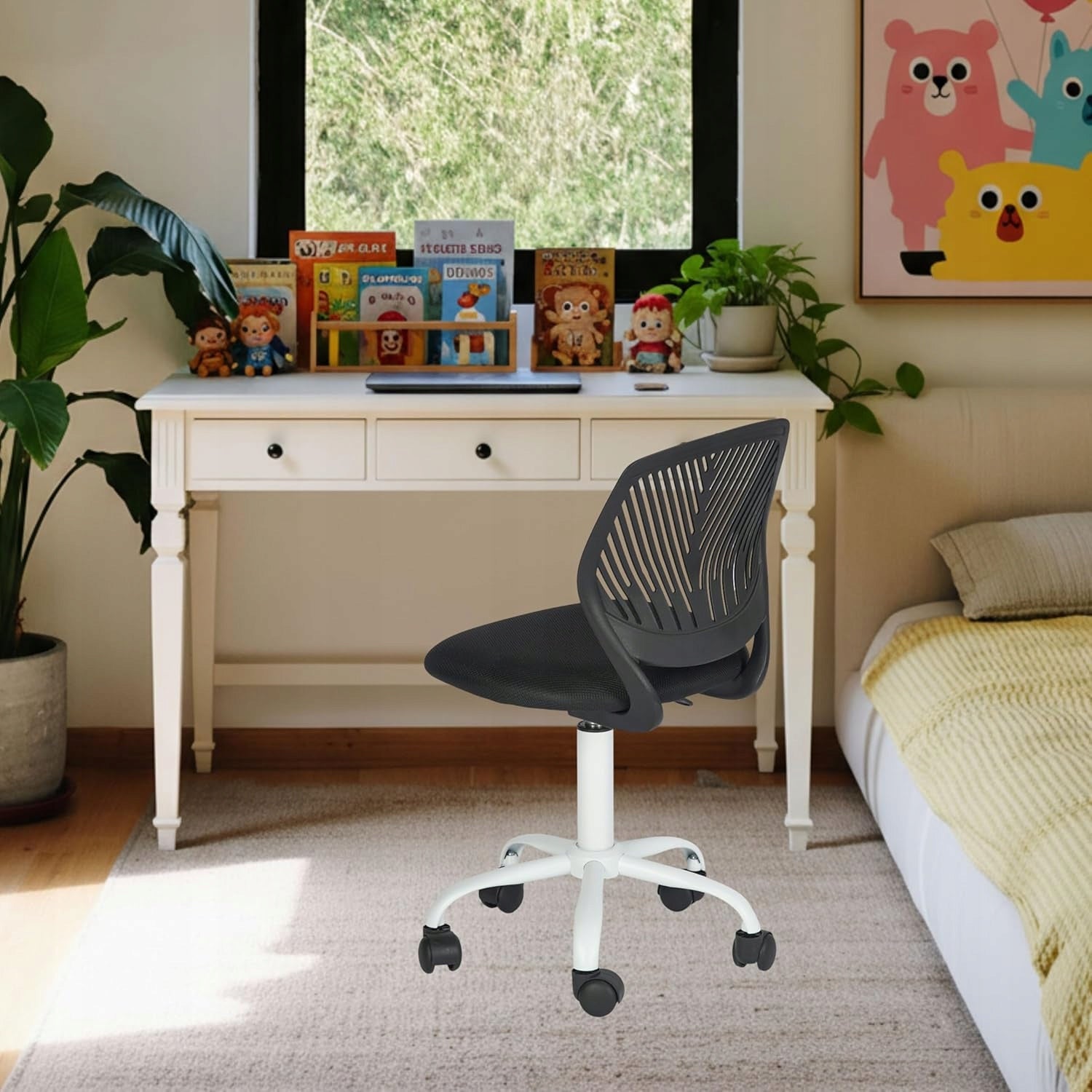 FURNITURER ARMCHAIR CHILDREN'S OFFICE SWIVEL CHAIR BLACK ERGONOMIC Manufacturer code B0FFH4WVLF