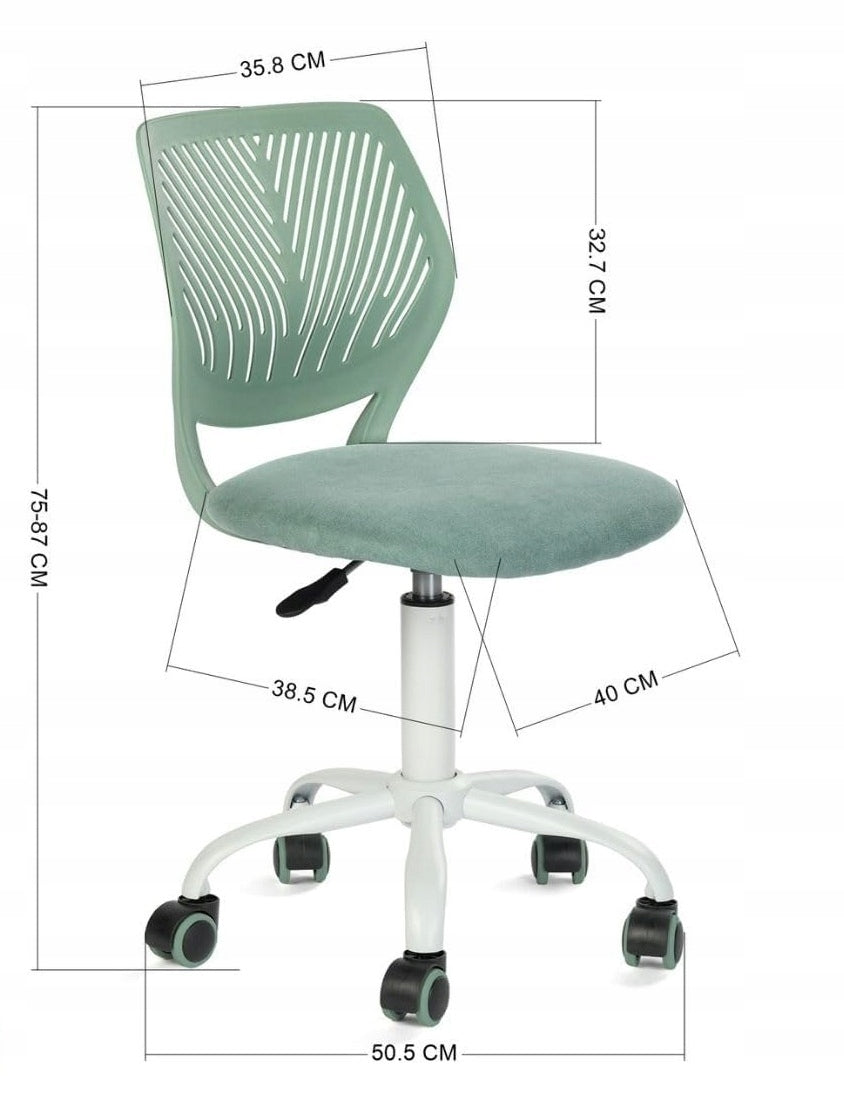 FURNITURER ARMCHAIR CHILDREN'S OFFICE SWIVEL CHAIR BLACK ERGONOMIC Packaging status original