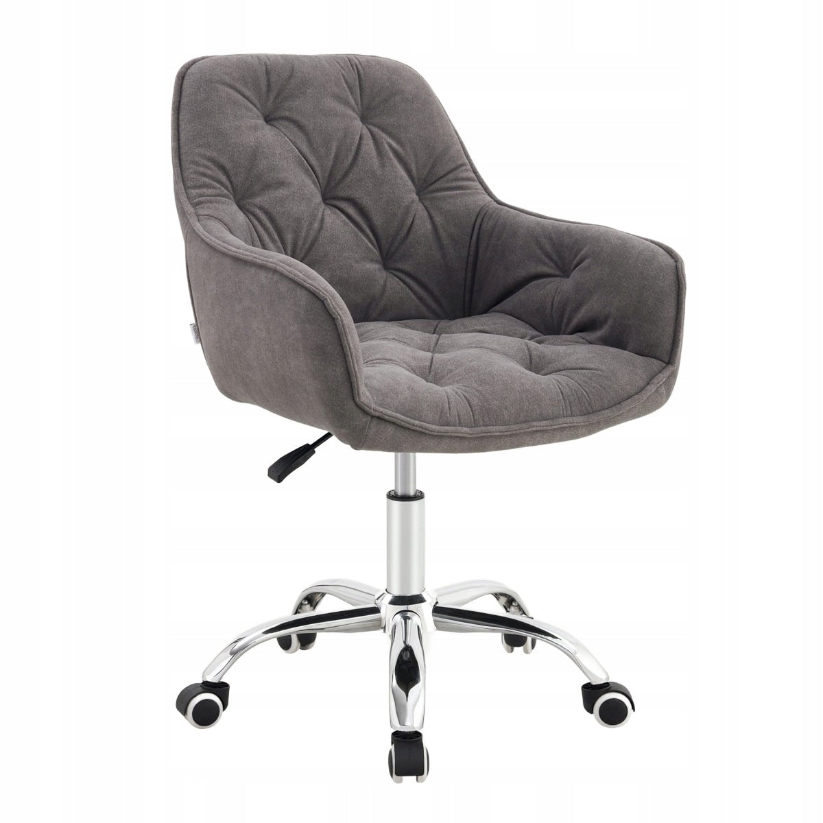 FUSSY armchair in swivel fabric grey 57x61x80-90 cm HOMLA