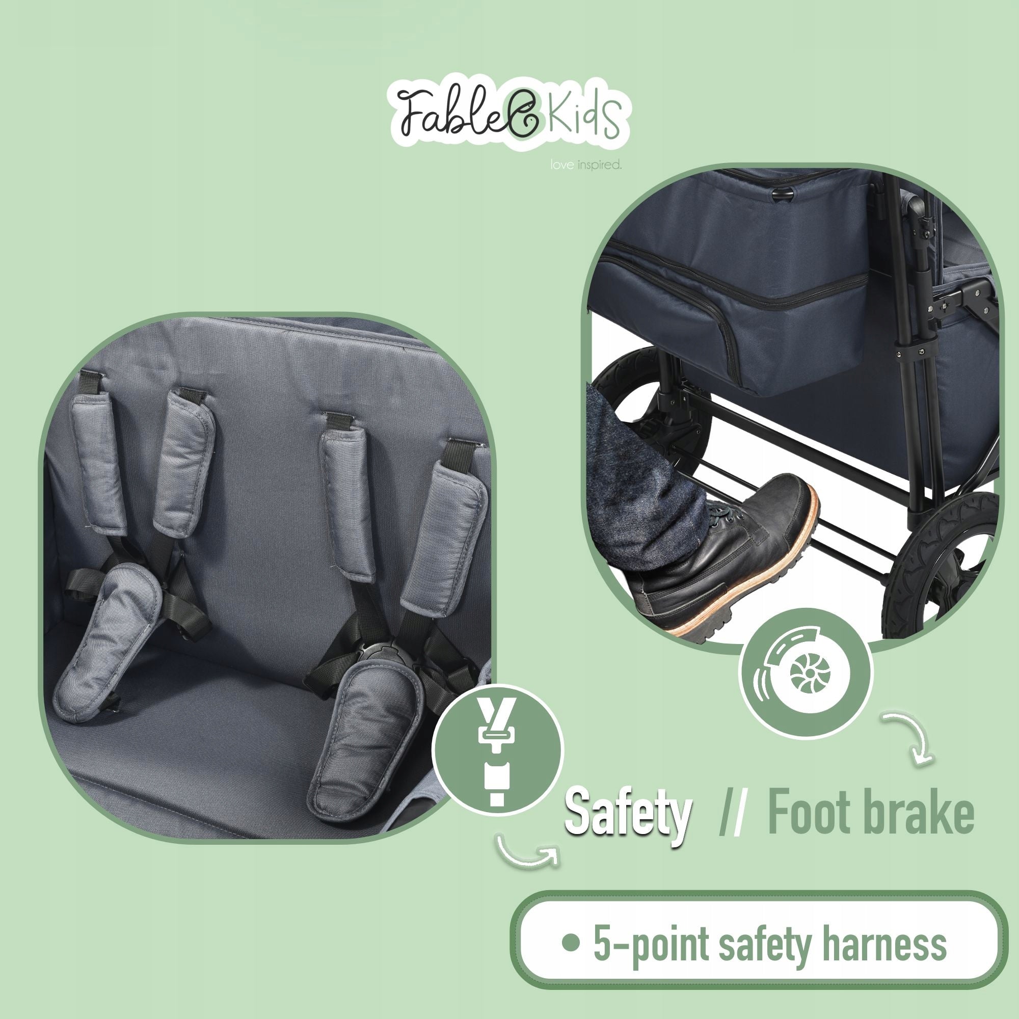 FableKids – Stroller Wagon | LEO X4 Plus | Blue EAN (GTIN) 4252023107327