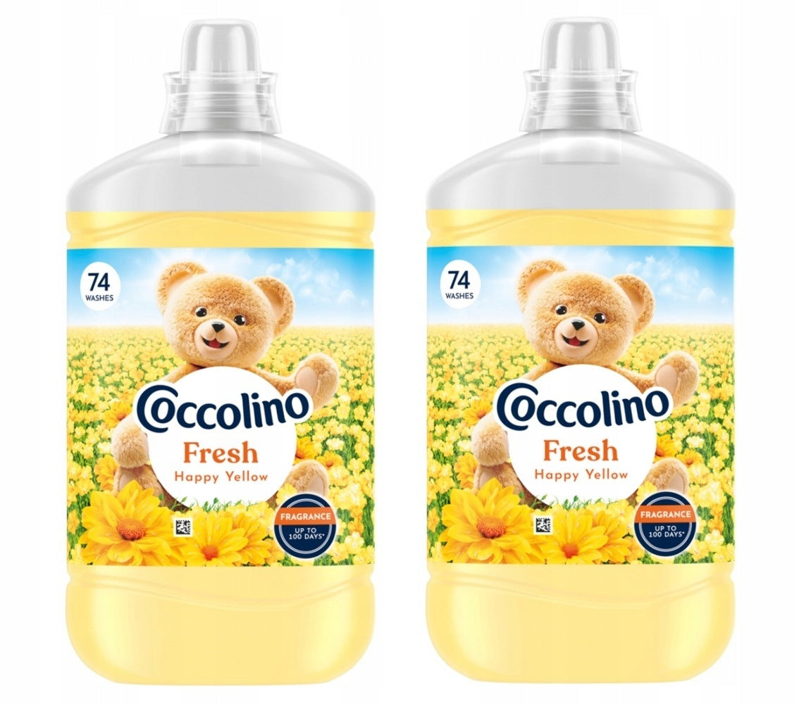 Fabric Rinsing Liquid Coccolino Fresh Happy Yellow 2x1702 ml 148 Washes