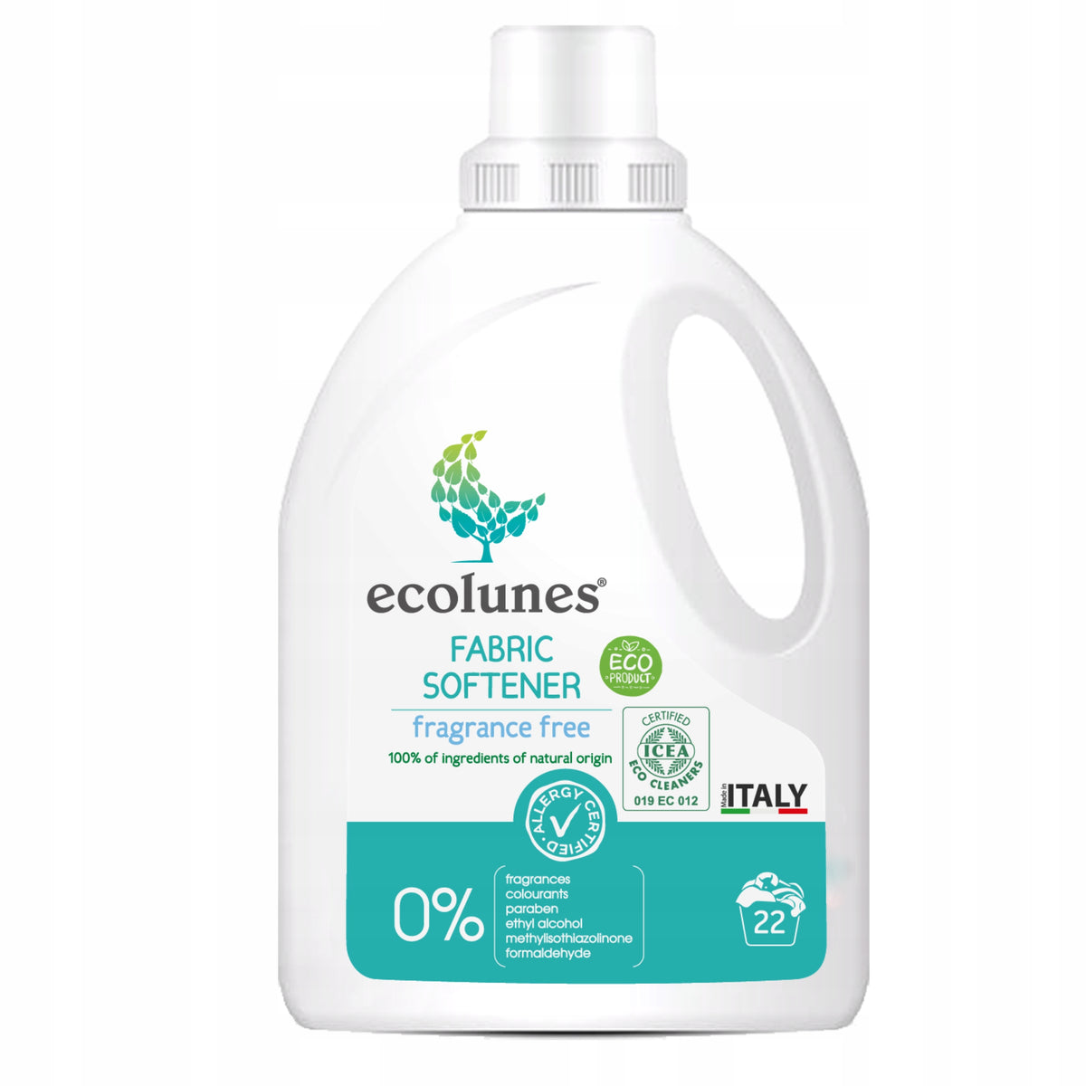 Fabric Rinsing Liquid Hypoallergenic Unscented 1000 ml ECOLUNES