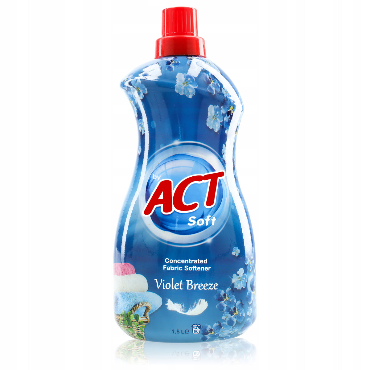 Fabric Rinsing Liquid Softener Concentrate ACT Soft 60 Washes 1,5 L