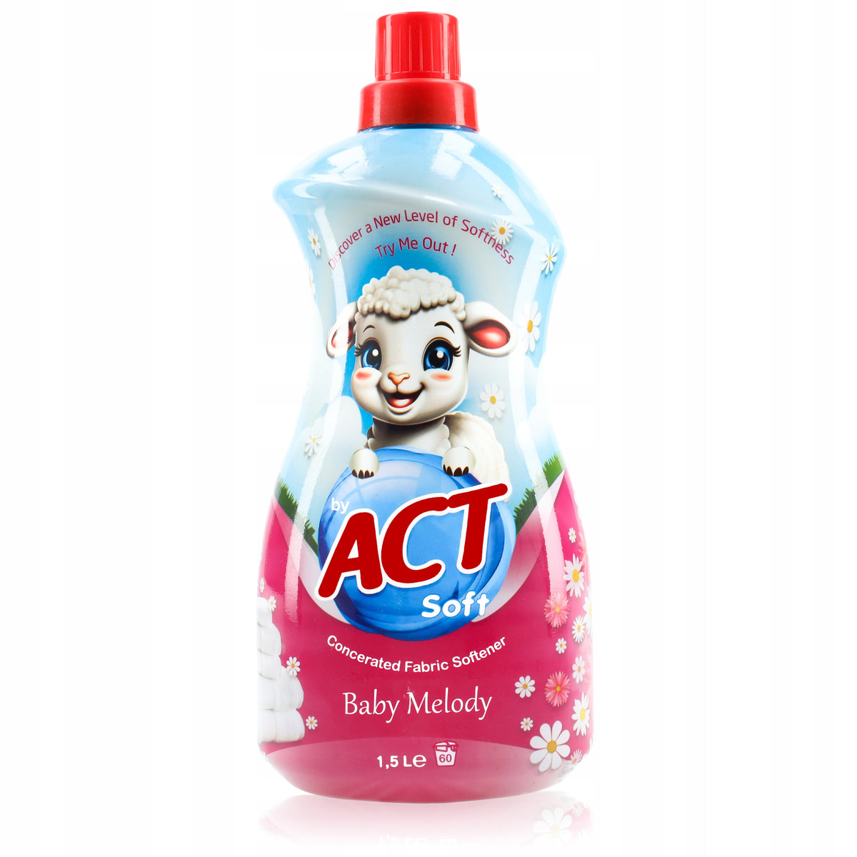 Fabric Rinsing Liquid Softener Concentrate ACT Soft 60 Washes 1,5 L