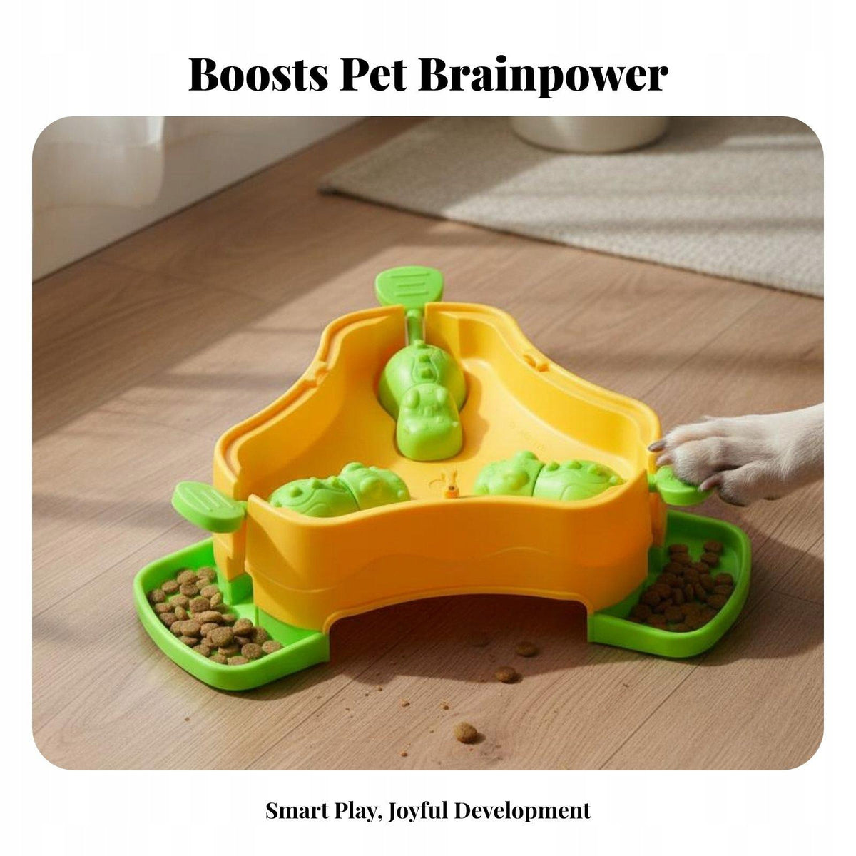 Fabric Toy Slow Feeder for Dogs Puppies Cats Interactive Press Yellow Packaging status original