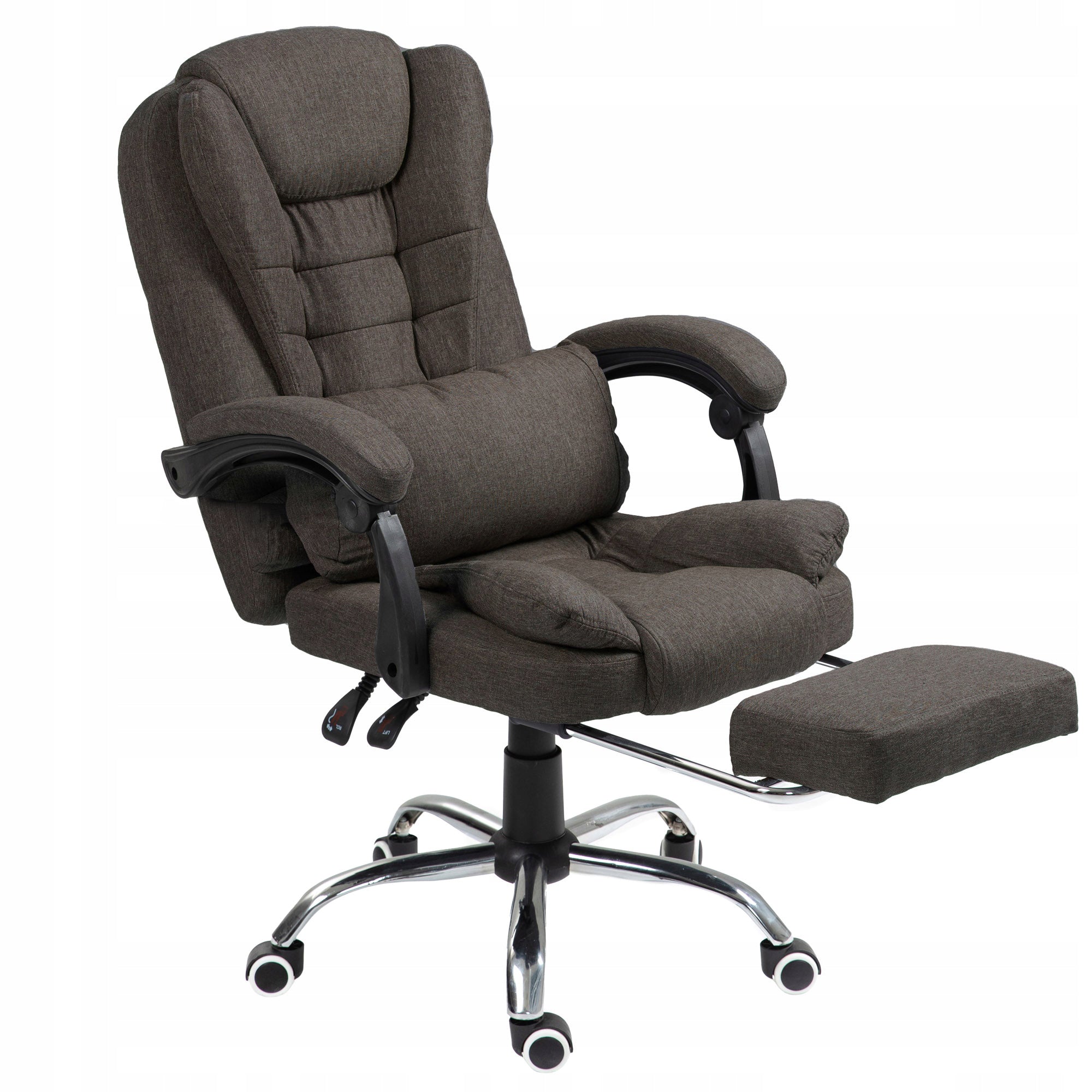 Fabric office chair footrest GIOSEDIO NBR003 brown
