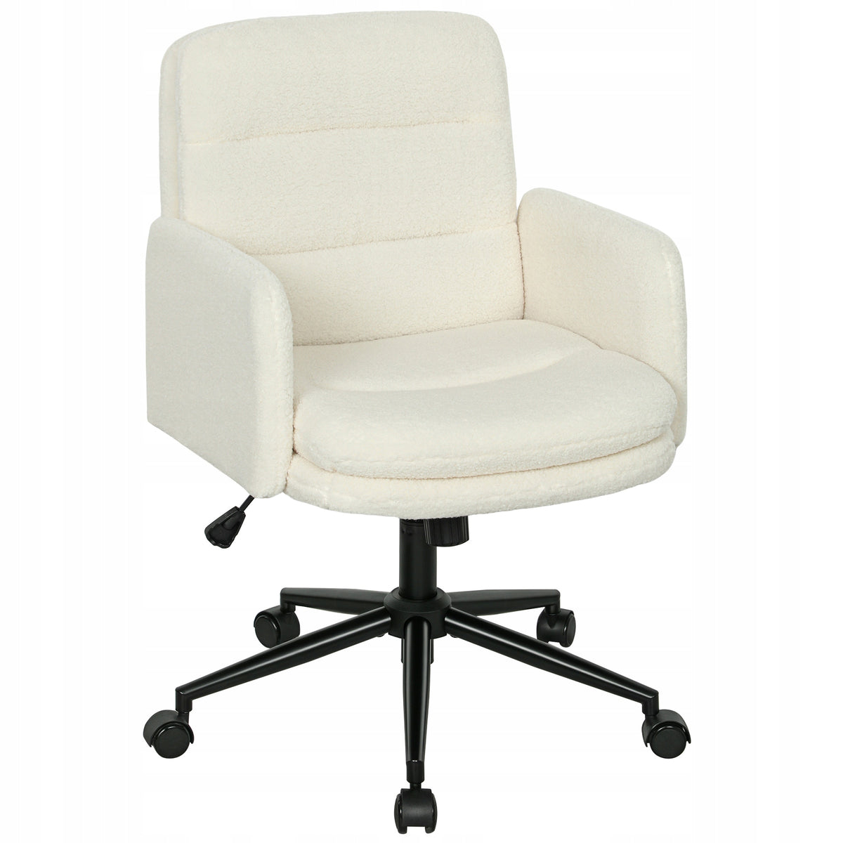 Fabric office chair for computer with armrest, modern
