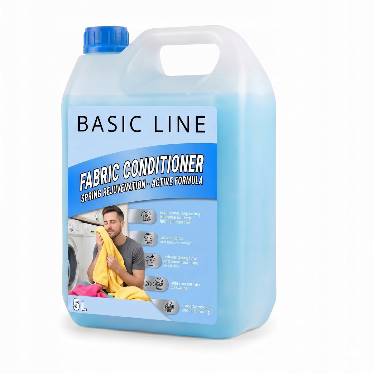 Fabric softener 200 rinses BASIC LINE 5L DEN