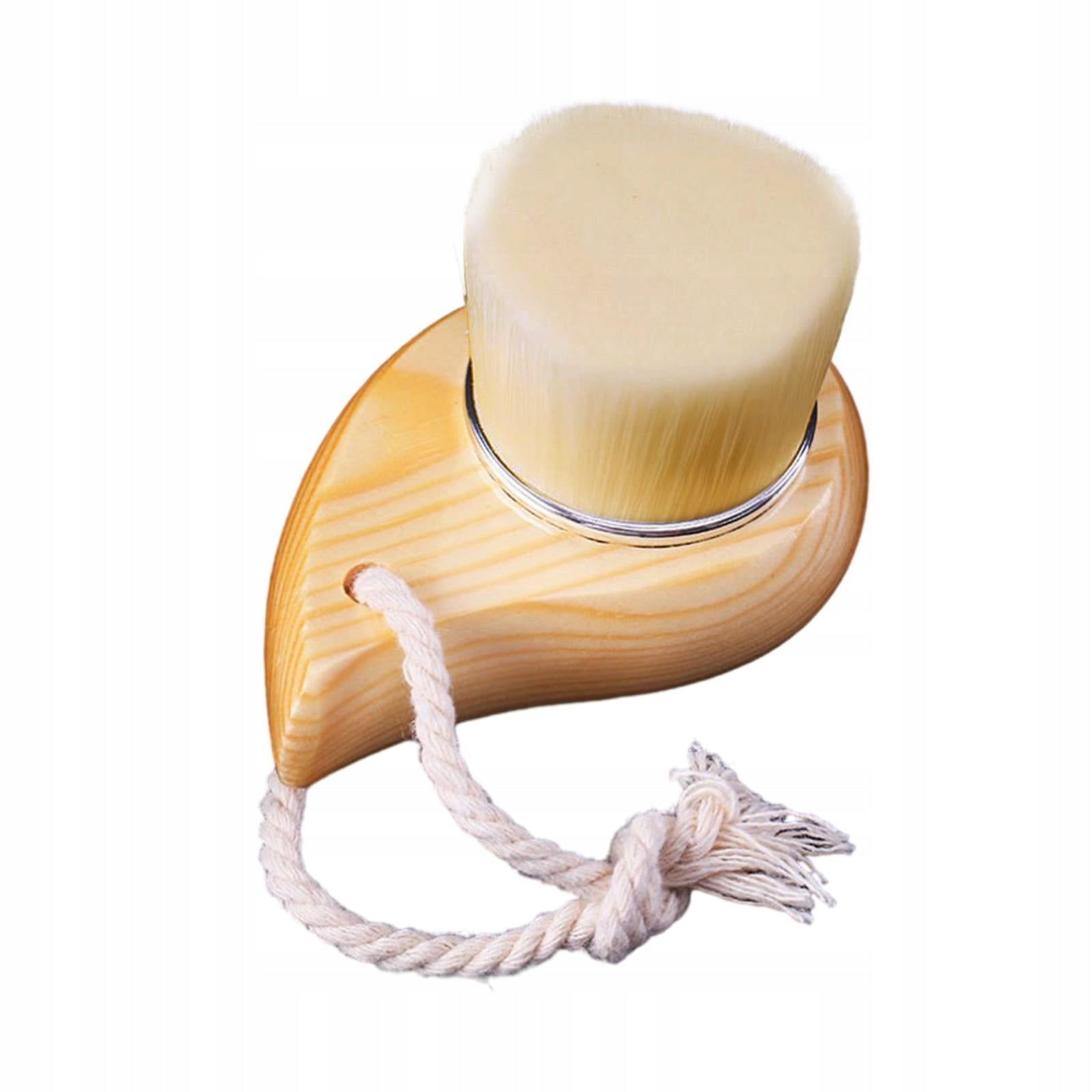 Face Cleaning Brush Soft Bristles Mini Wooden Handle Facial Brush Style B