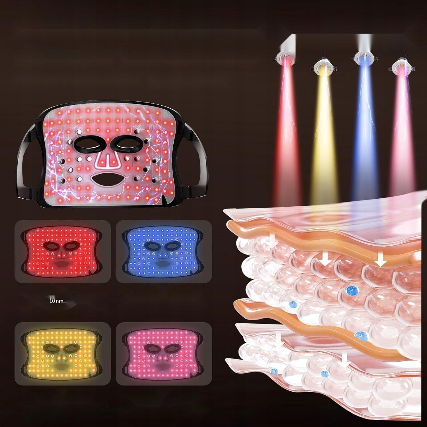 Face Mask LED EMS Anti-Aging Cosmetic REGENERATION Medical device type accessories for a medical device or a product without an intended medical purpose