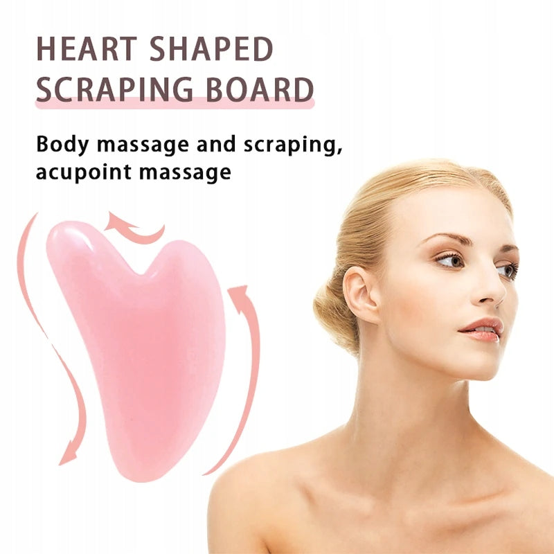 Face Massage Roller + GUA-SHA Plate | Quartz Medical device no