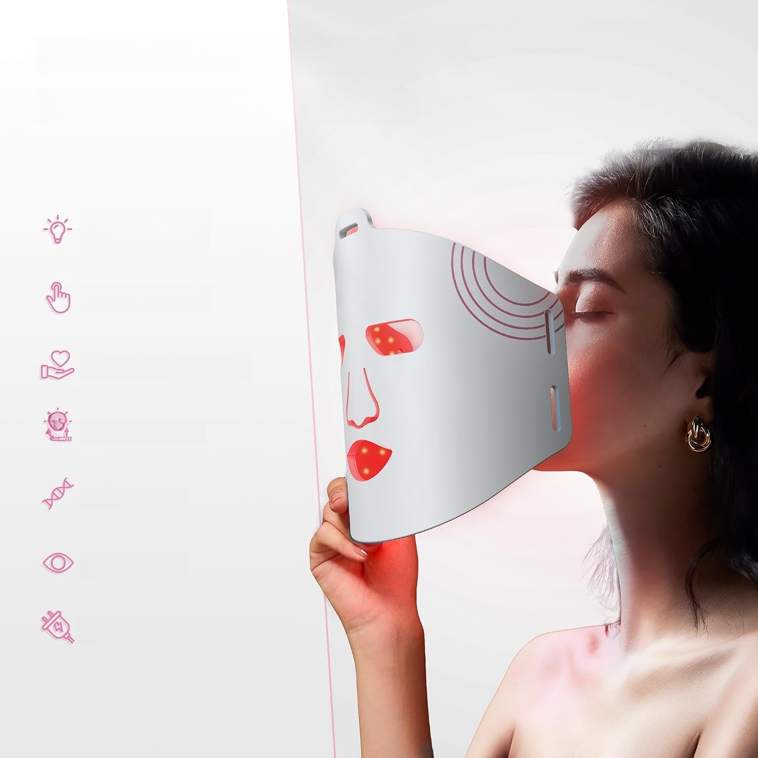 Face mask LED red light and close infrared silicone Brand no brand