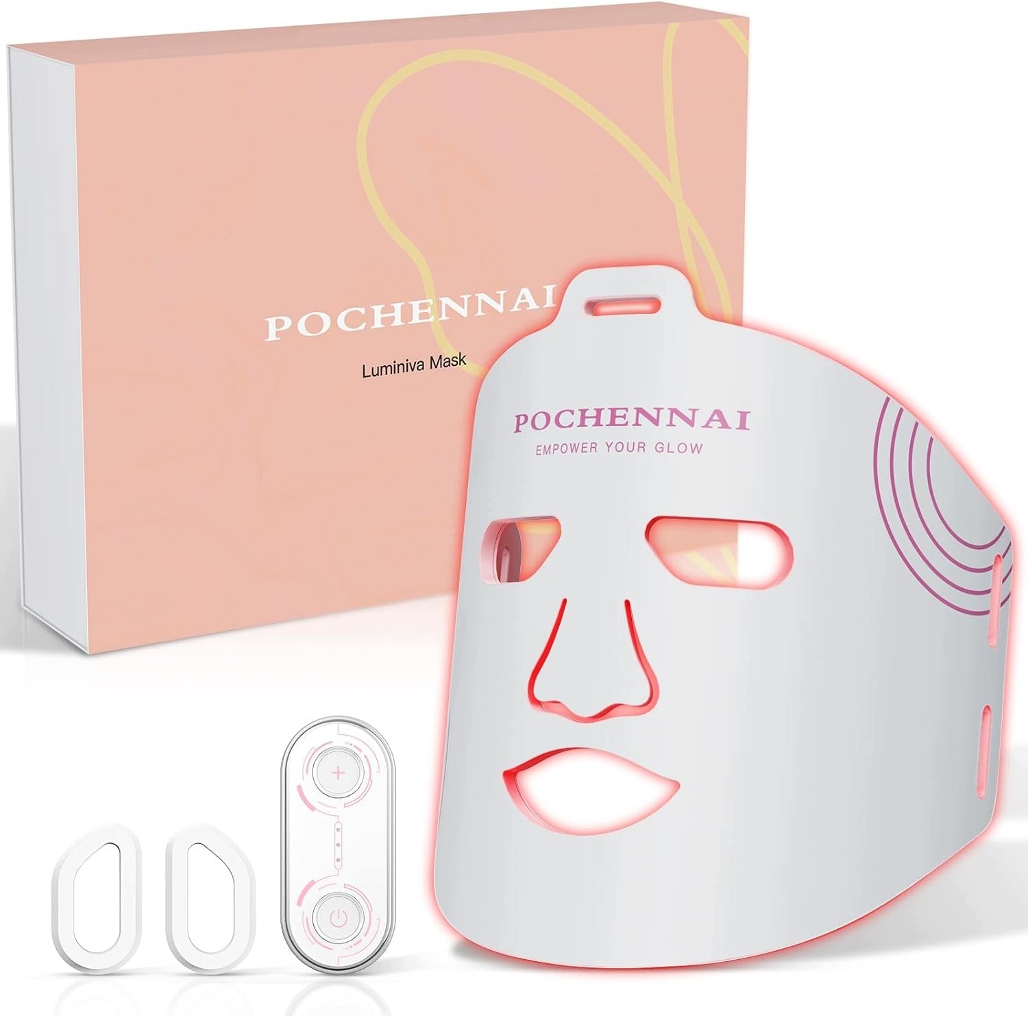 Face mask LED red light and close infrared silicone