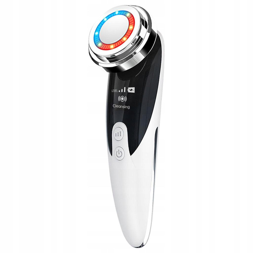 Facial Massager Vibration Wrinkle Removal Face Moisturizer LED Radio White Brand no brand