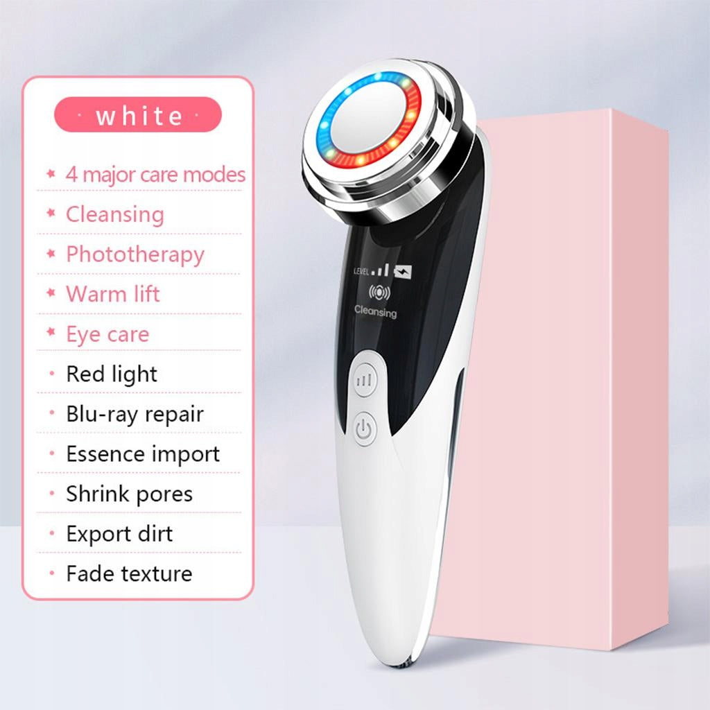 Facial Massager Vibration Wrinkle Removal Face Moisturizer LED Radio White Medical device no