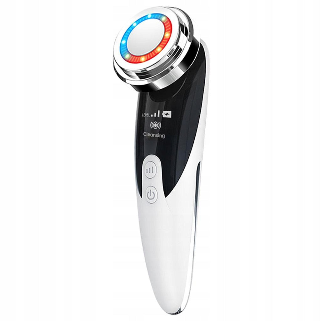 Facial Massager Vibration Wrinkle Removal Face Moisturizer LED Radio White