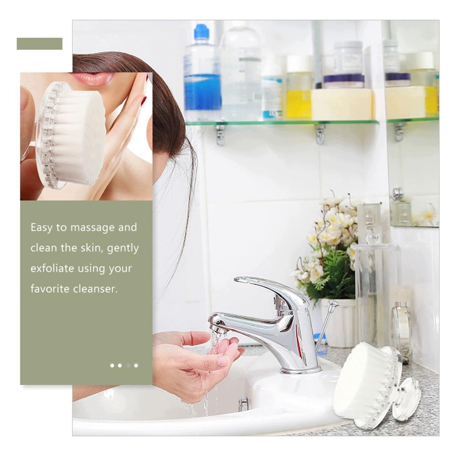Facial brush - manual - soft bristles - for home use EAN (GTIN) 8721273685078