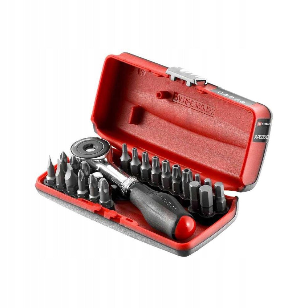 Facom R.PE360J22 1/4 ratchet bit set