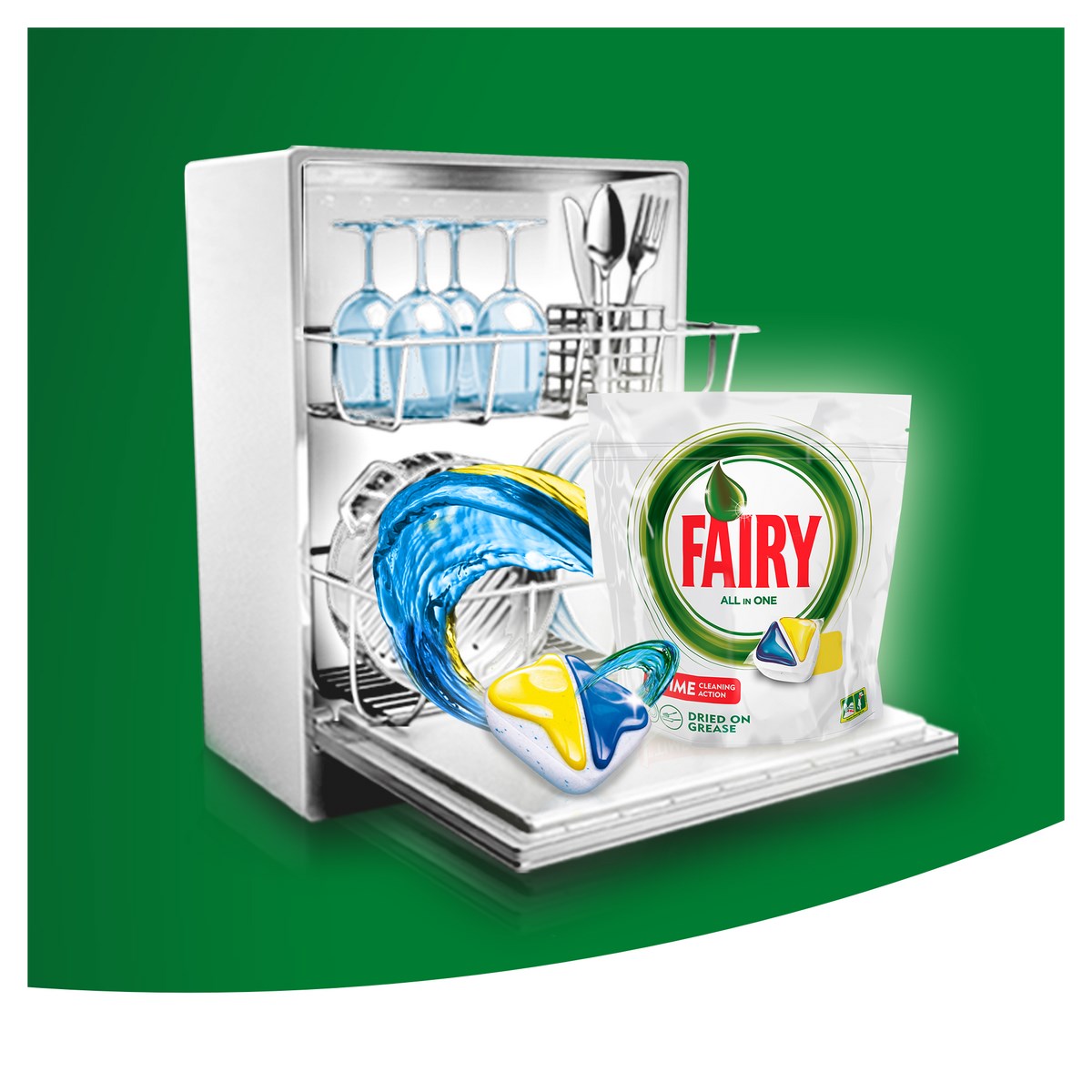 Fairy /820/ All in one dishwasher tablets 84 pcs. /various graph./ Brand Fairy