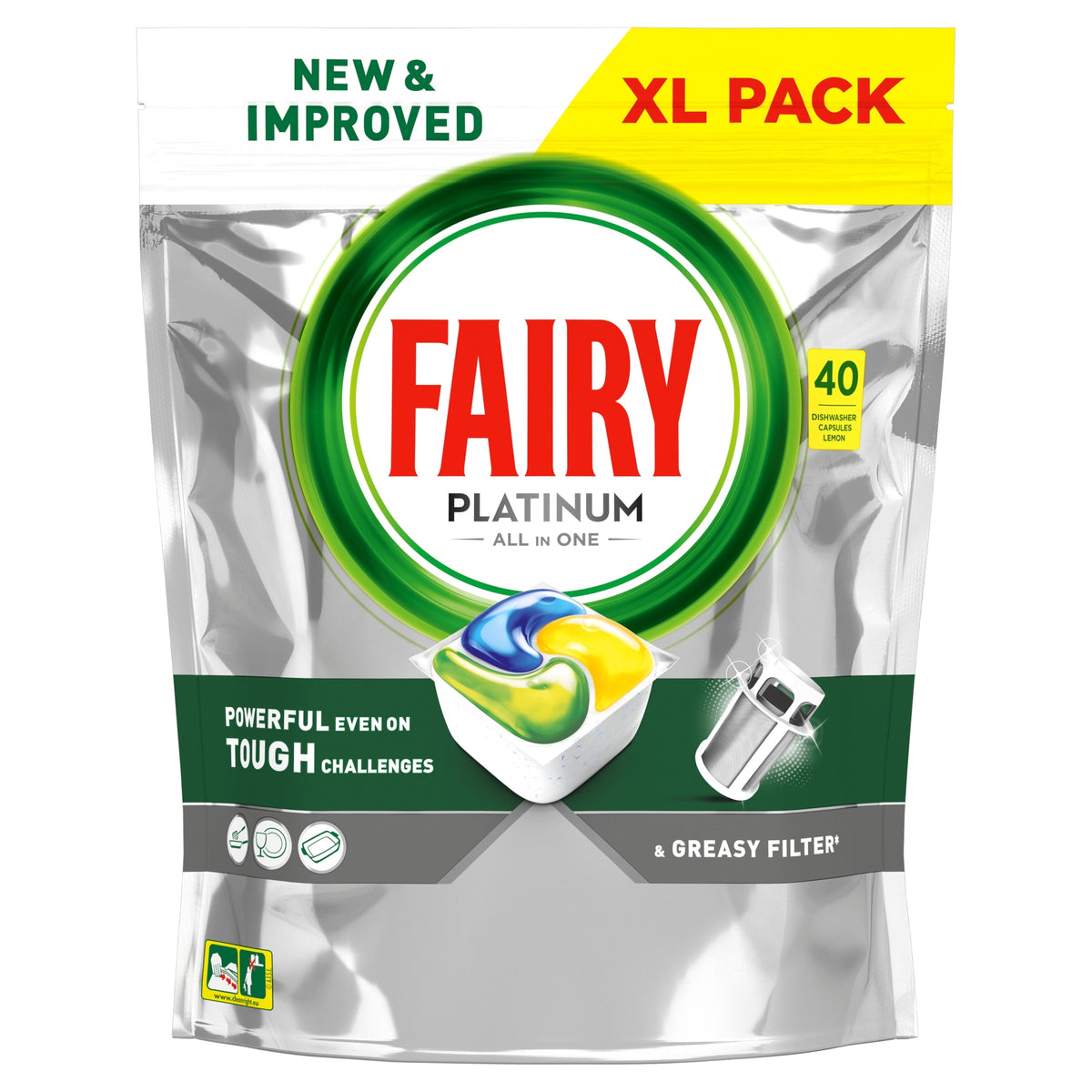 Fairy All In One Dishwasher Tablets, 40 Tablets