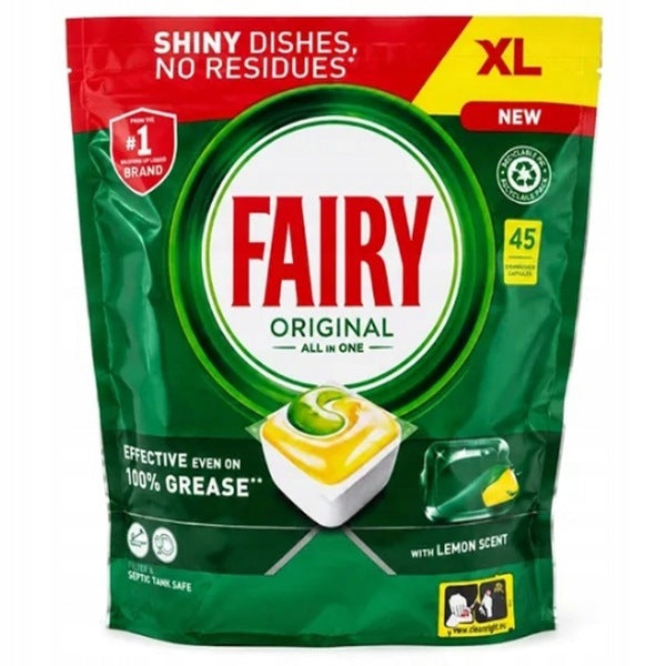 Fairy All in One 45pcs Dishwasher Capsules Lemon (Lemon)