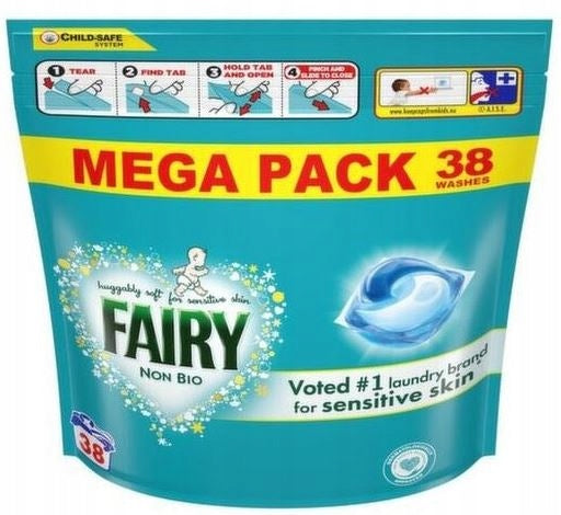 Fairy Non Bio Pods Hypoallergenic Capsules No. 1 Sensitive Skin 38 Washes