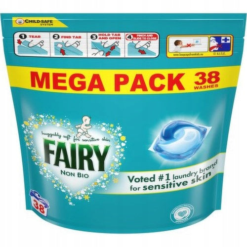 Fairy Non Bio Washing Capsules Hypoallergenic 38pcs