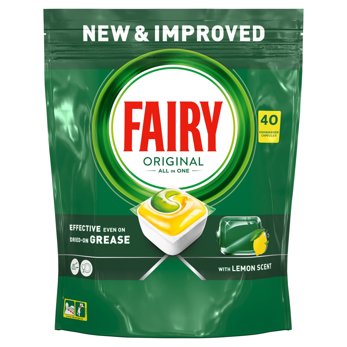 Fairy Original Lemon Tablets All In One, 40pcs Brand Fairy