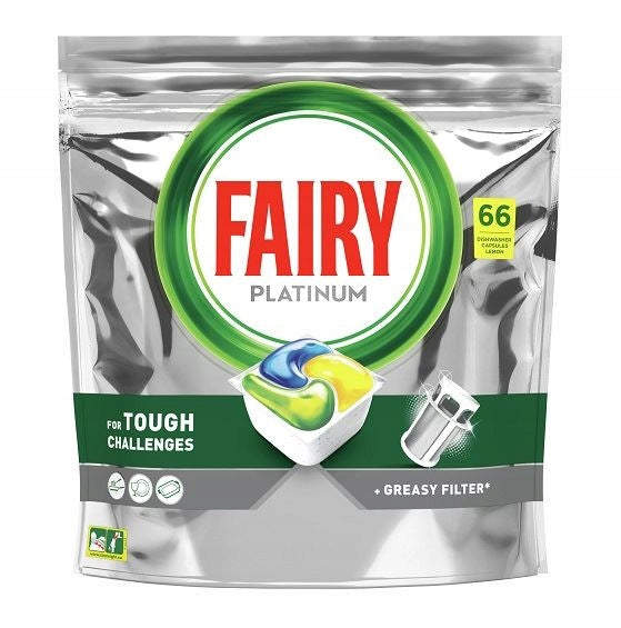 Fairy Platinum All in One Dishwasher Capsules 66 Pieces