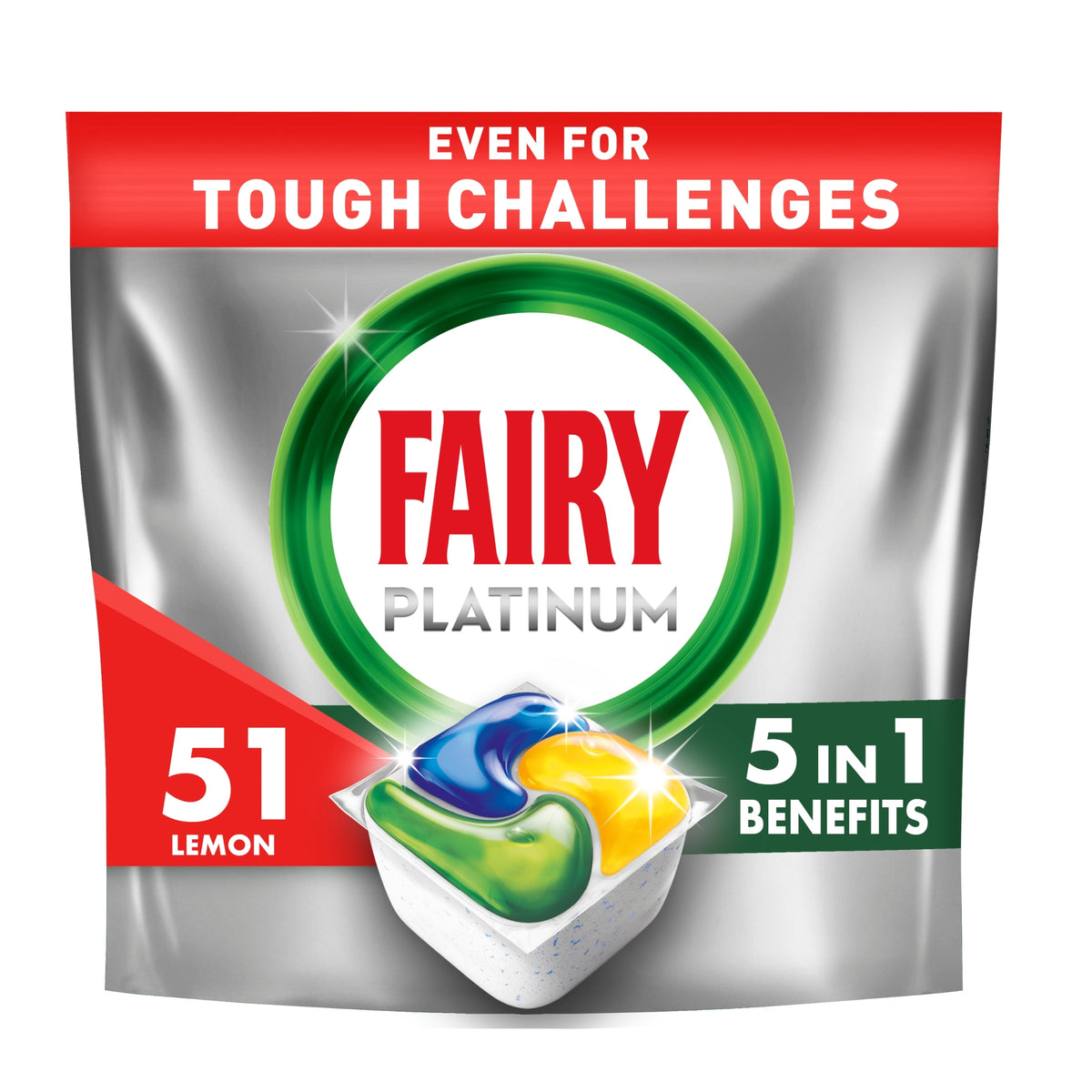 Fairy Platinum Lemon Dishwasher Capsules All In One 51 Pack Manufacturer code 8700216236874