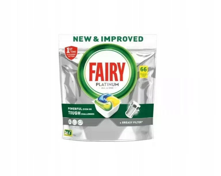 Fairy Platinum Lemon Dishwasher Tablets 3x 66 Pcs Effective Fragrance Packaging status original