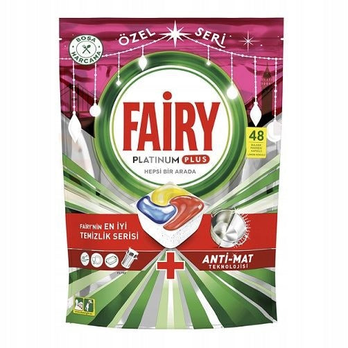 Fairy Platinum PLUS Lemon Dishwasher Capsules 48 Pack