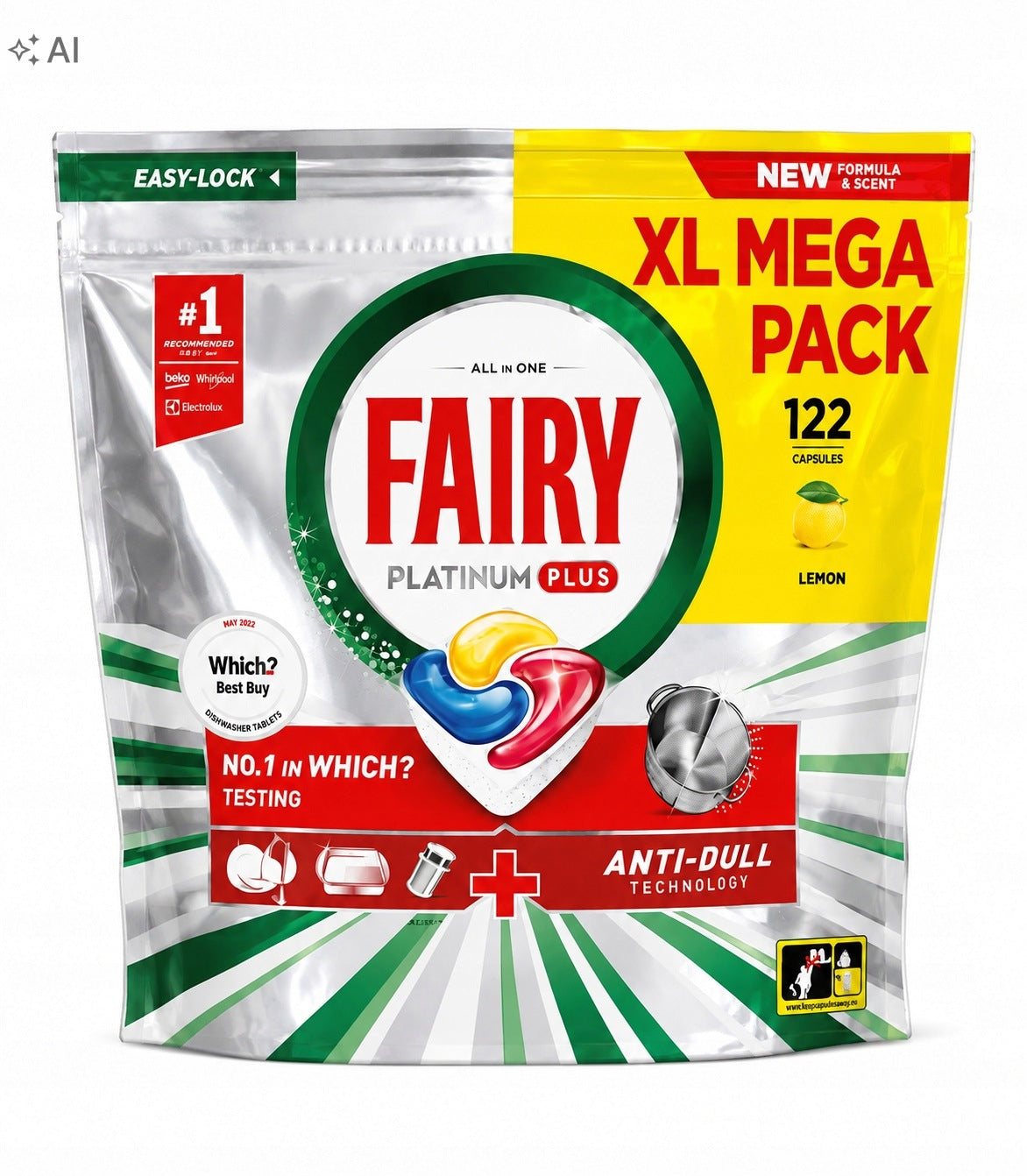 Fairy Platinum Plus 122 units - x2 Brand Fairy