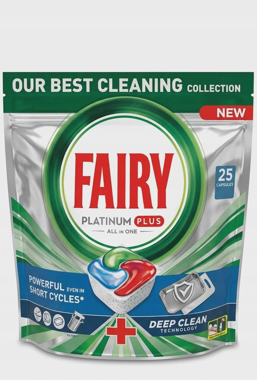 Fairy Platinum Plus All In One Dishwasher Capsules 2x25 Pack Packaging status original
