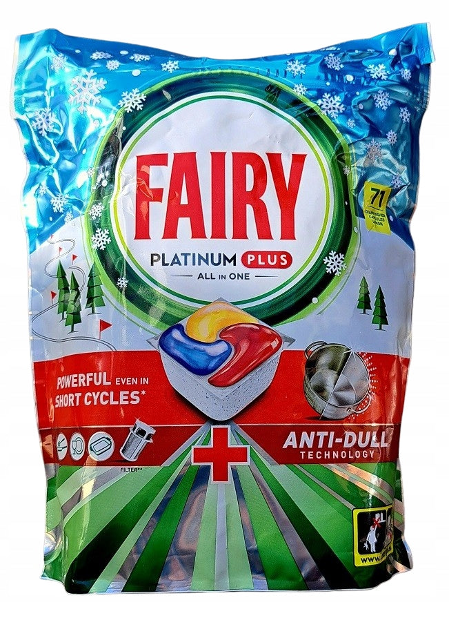 Fairy Platinum Plus All in One Anti-dull Dishwasher Capsules 71 capsules