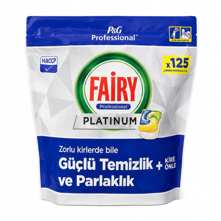 Fairy Platinum Professional All in One Lemon Dishwasher Capsules 125 Pieces