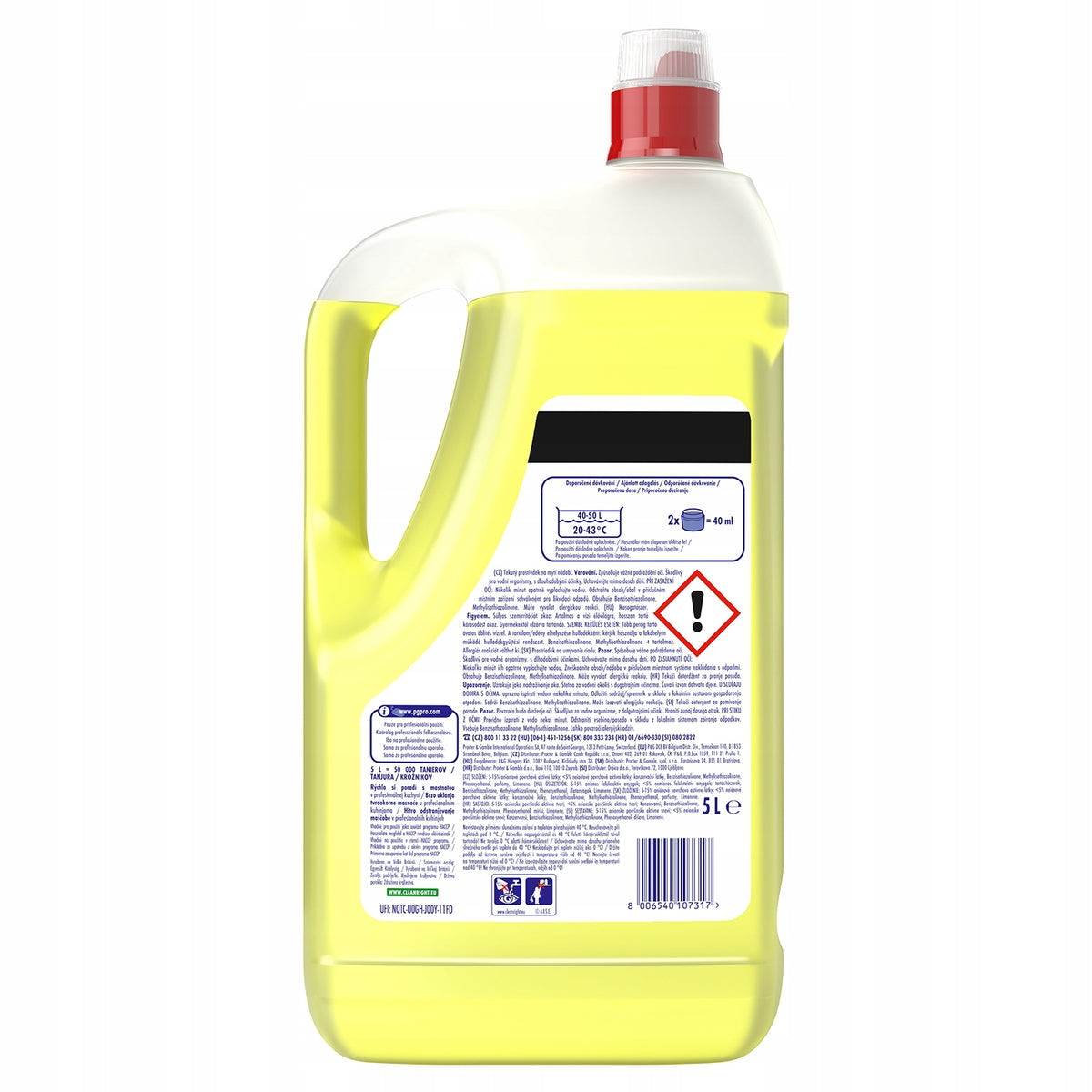 Fairy Professional Dishwashing Liquid, Lemon Scent 5L Brand Fairy