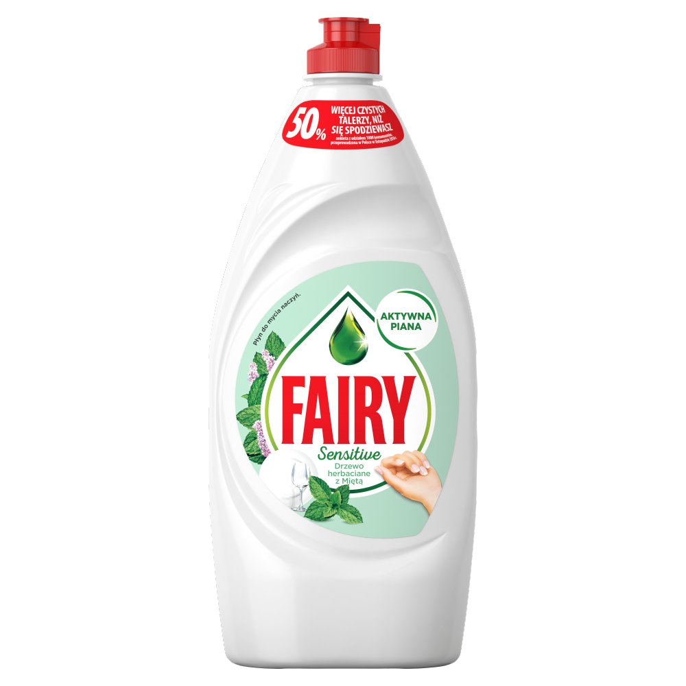 Fairy Sensitive Dishwashing Liquid Tea Tree with Mint 900 ml Brand Fairy Professional