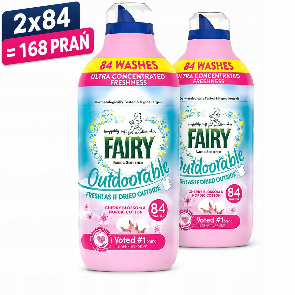 Fairy Sensitive Fabric Rinsing Liquid 168 Washes Hypoallergenic IE