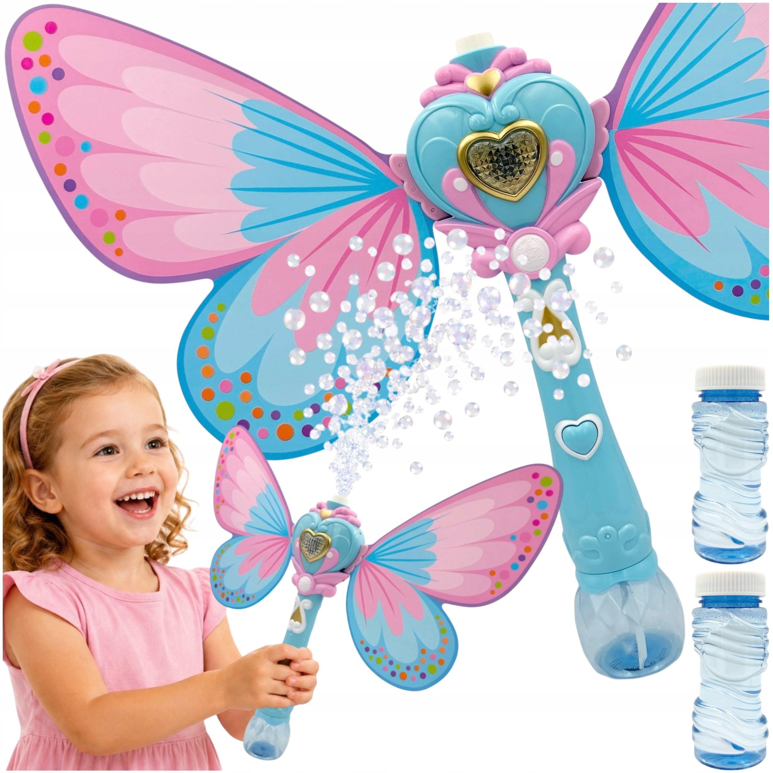 Fairy wand with wings soap bubble wand soap bubble liquid