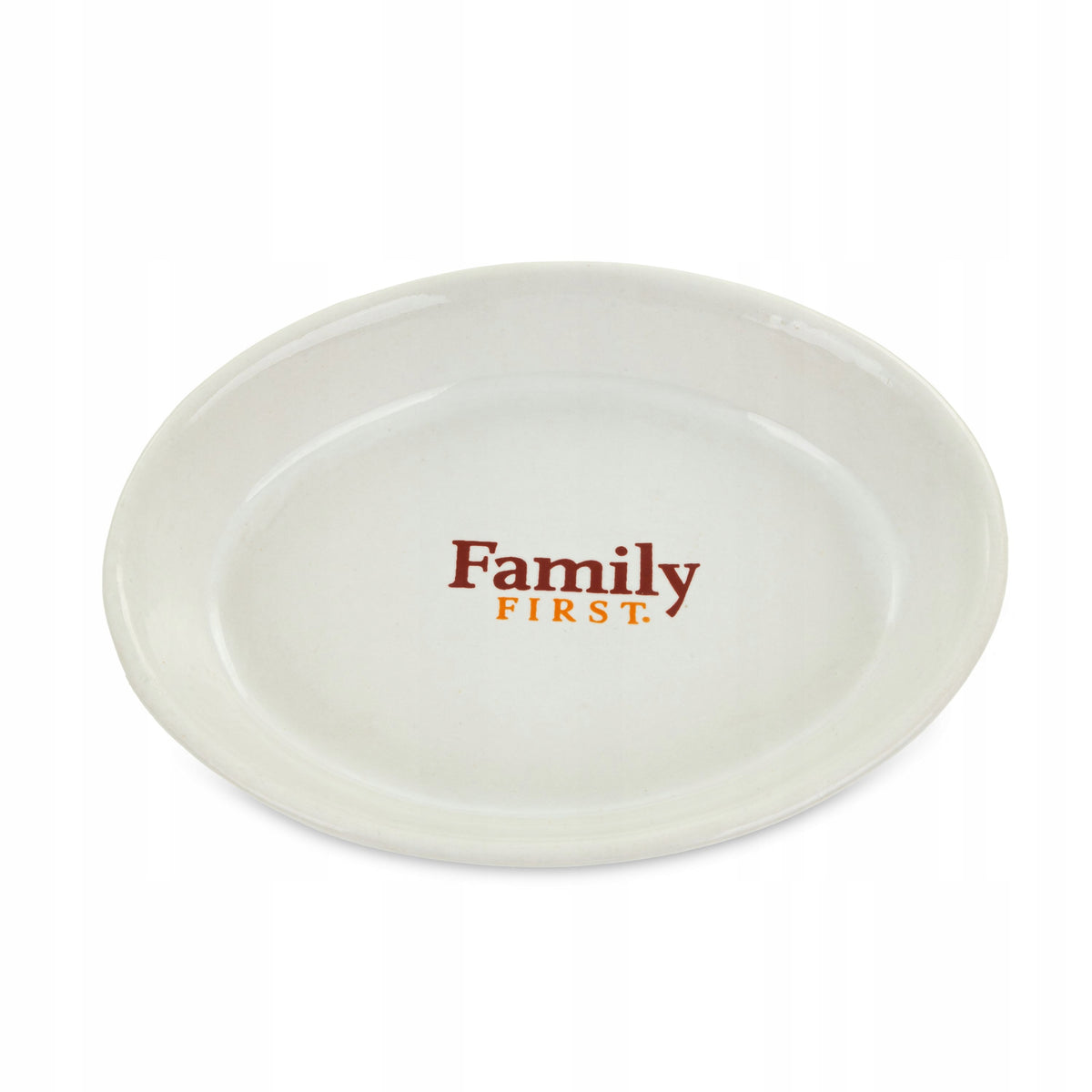 Family First White Cat Plate Print Family First Ceramic 11cm