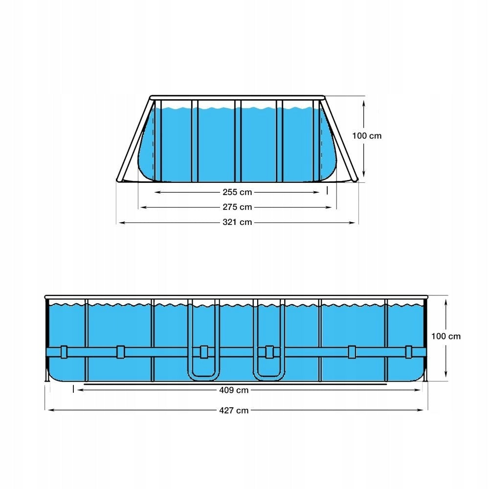 Family Pool JILONG 427x275x100CM Garden Durable Framed Summer Solid Brand Jilong