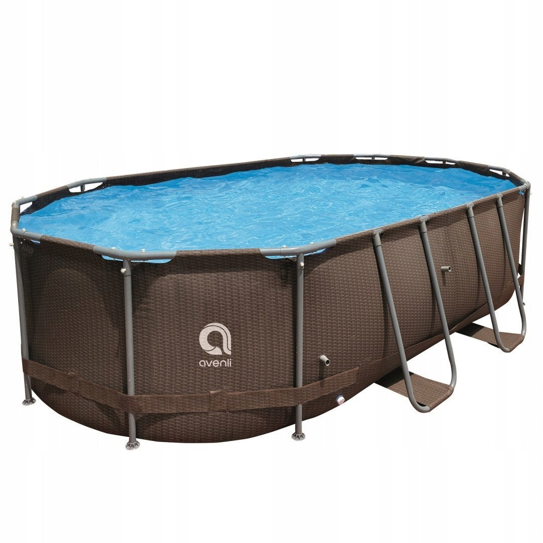 Family Pool JILONG 427x275x100CM Garden Durable Framed Summer Solid