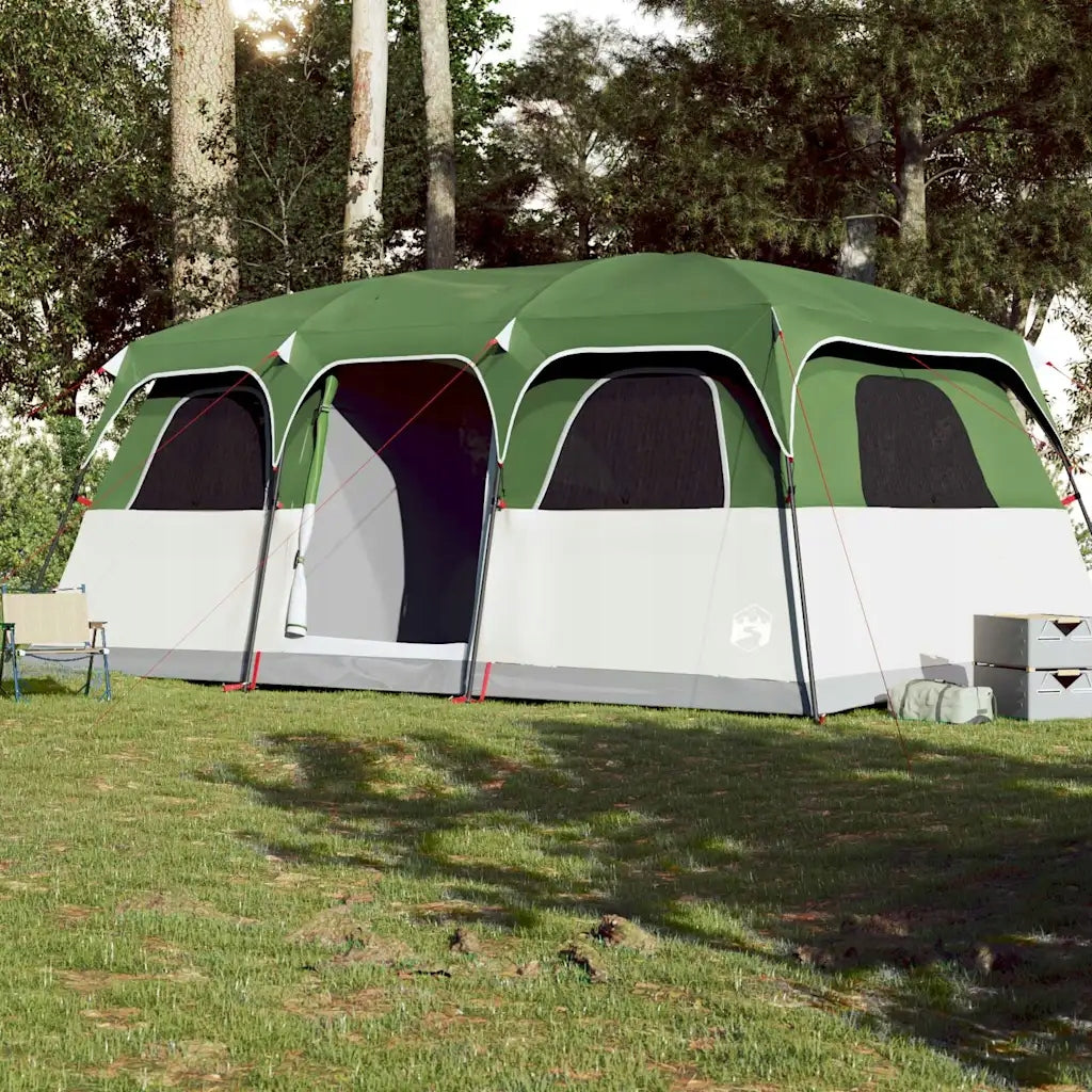 Family Tent, 10-Person, Green, Waterproof Brand VidaXL